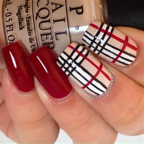 burberry nail designs